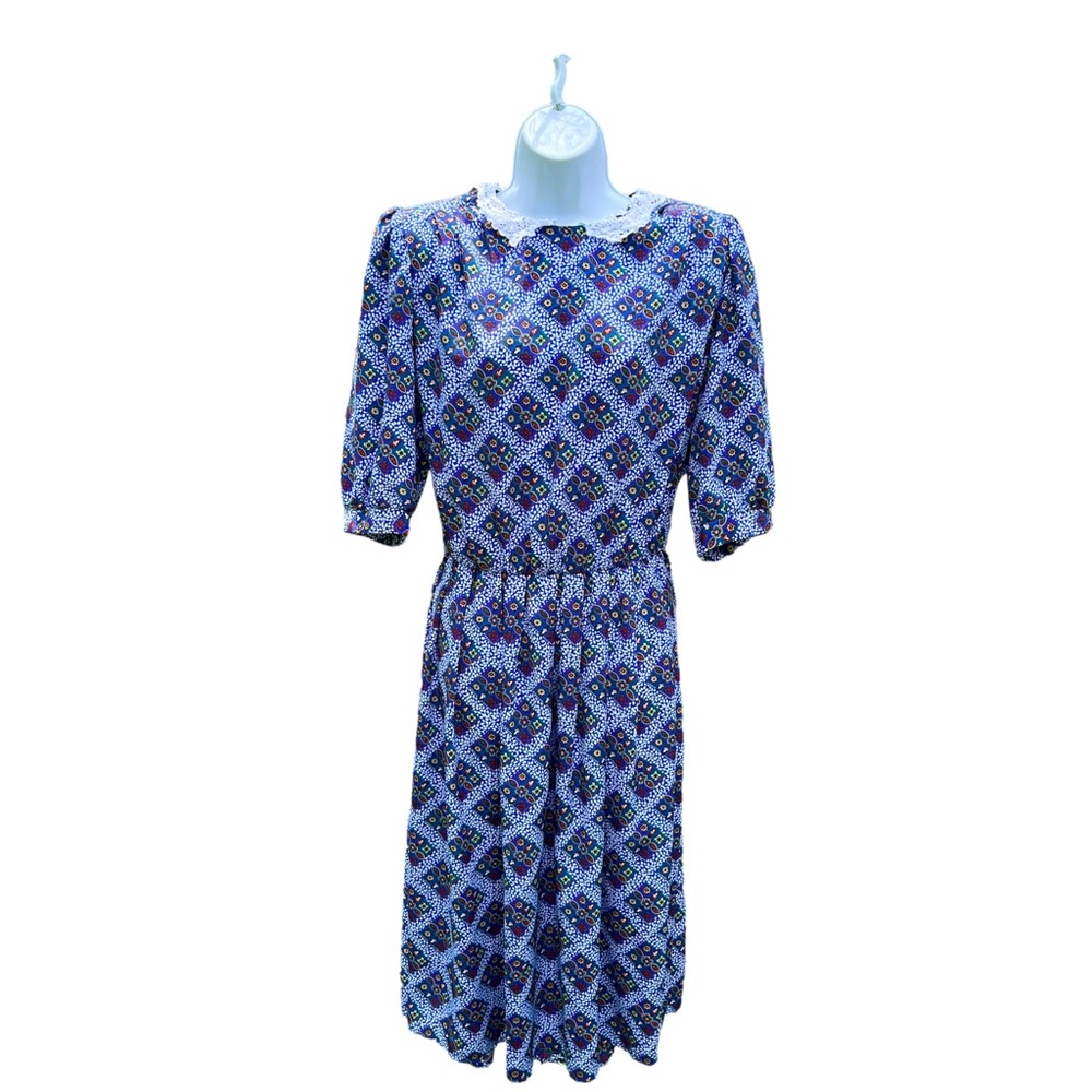 Vintage 1980’s patterned midi dress